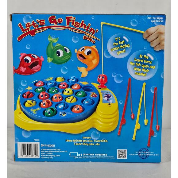 PRESSMAN LET'S GO FISHING! CLASSIC GAME, 21 FISH PLUS 4 POLES - AGES 4+ - Picture 2 of 4